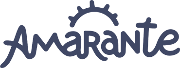The word Amarante is written in a dark blue, playful font, with a partial-sun design above the letters a and r, evoking the innovative spirit of Revenue Management Software.
