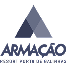Armação Resort Porto de Galinhas logo with a stylized geometric A in dark blue and gray above the resort name in bold letters.