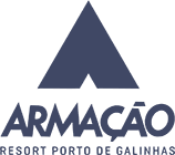 Dark blue Armação Resort Porto de Galinhas logo with a large stylized A above the resort name, on a light background, reflecting the professionalism suited to companies like Revenue Management Software.