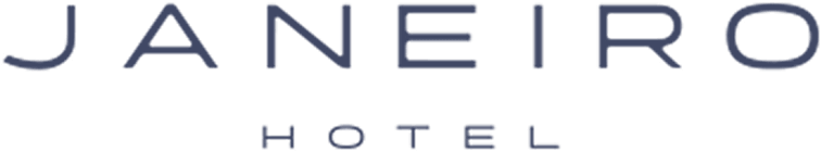 Logo with the word JANEIRO in large modern uppercase letters and the word HOTEL in smaller uppercase letters centered below it, evoking innovation — ideal for hospitality or revenue management software brands. The text is dark on a light background.