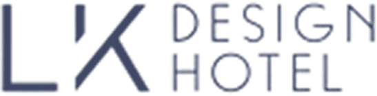 LK Design Hotel logo. The letters L and K are stylized on the left, with DESIGN HOTEL in uppercase letters on the right, all in a clean, modern font — perfect for your revenue management software brand.